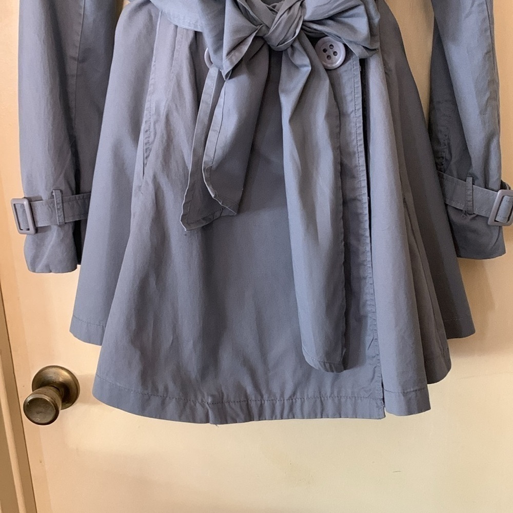 B’s Closet steel grey raincoat military style size M - Picture 3 of 12
